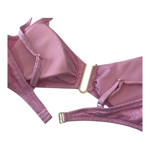 Time And Tru Womens Adjustable Straps Pink Textured Bikini Top XL (16-18) - Picture 5 of 9